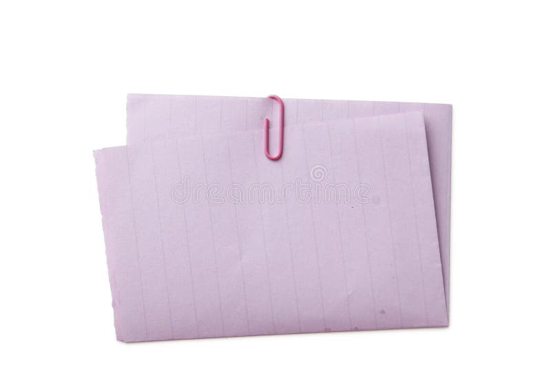 Piece of note paper stock photography