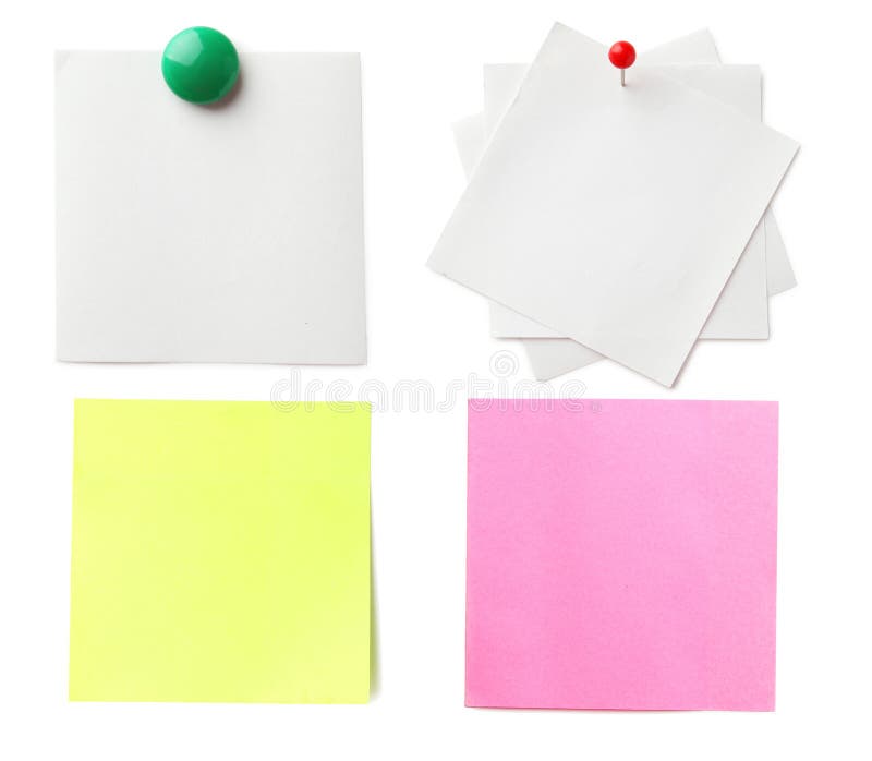 Piece of note paper stock image