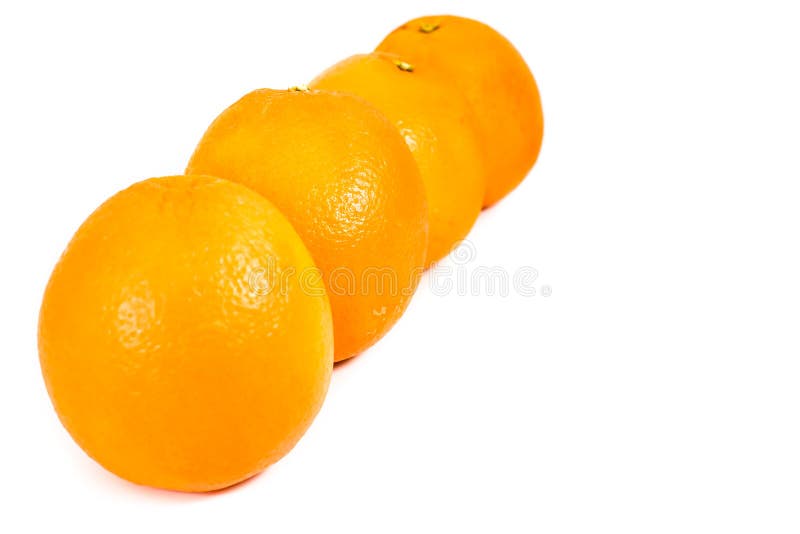 4 piece orange isolated line royalty free stock images