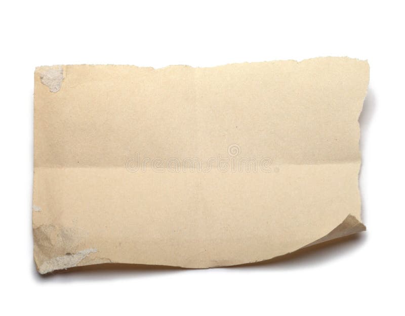 Piece of paper stock image. Image of creased, cardboard - 16856009