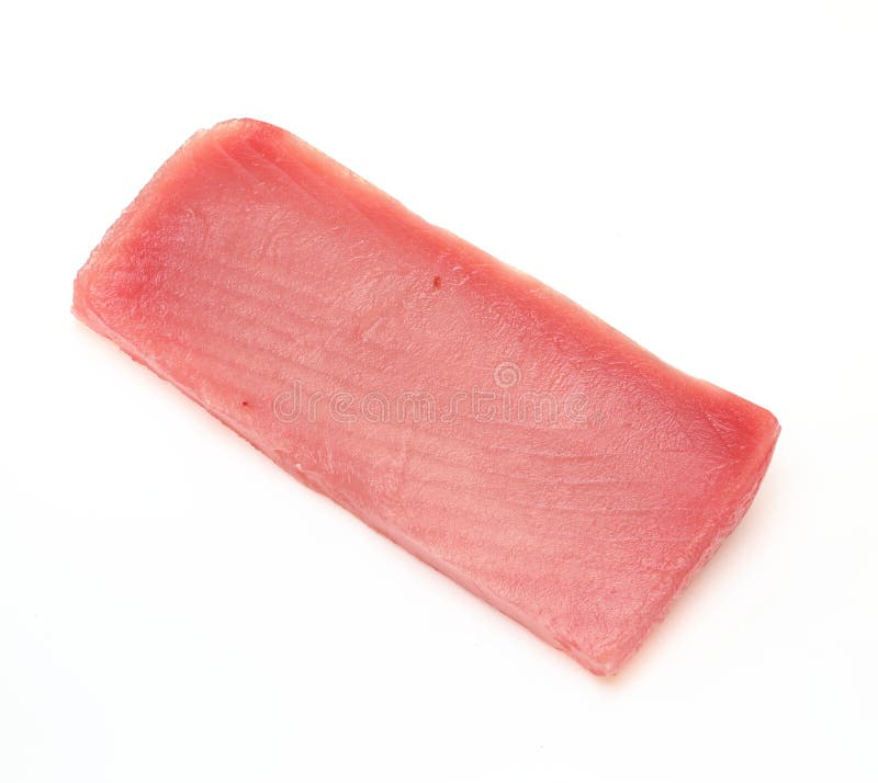 Piece raw tuna stock image. Image of shot, sliced, isolated 54451739