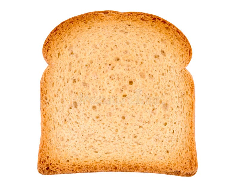 Piece of Toast Isolated on White Stock Photo Image of closeup