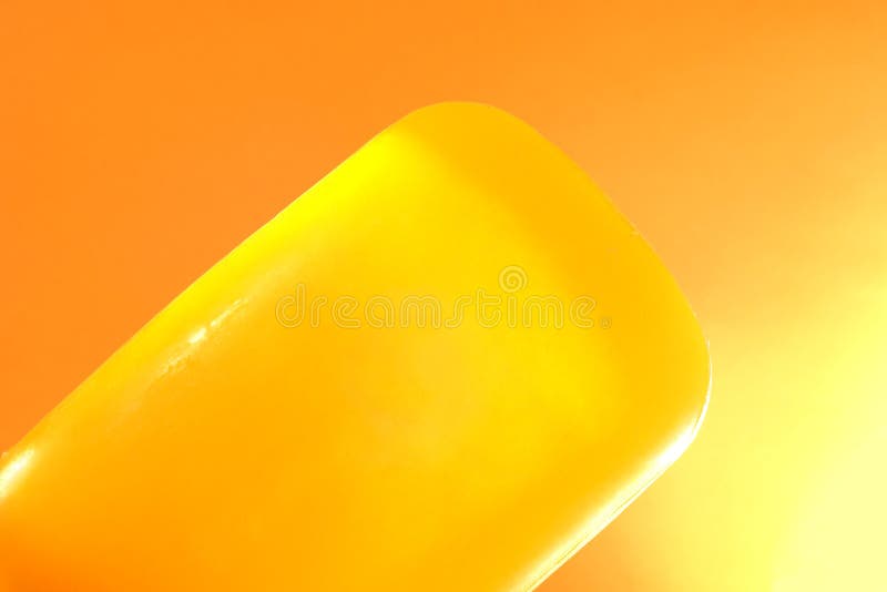 Piece of yellow soap royalty free stock images