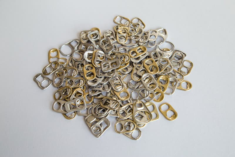 Pieces of can ring pull stock photo. Image of beer, package 102878322