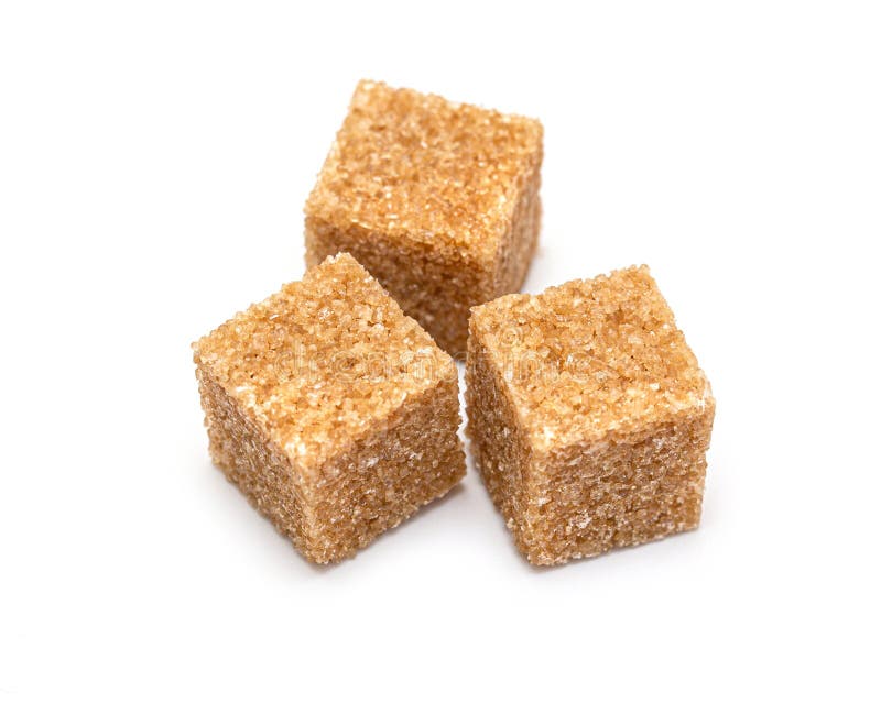 Pieces of cane sugar stock image. Image of square, food 259325959