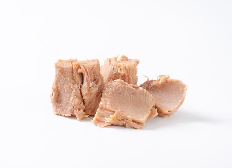 Pieces of canned tuna stock image. Image of studio, food 70513981