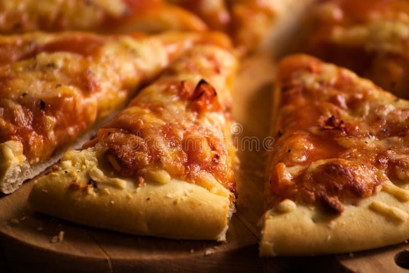 Pieces of cheese pizza