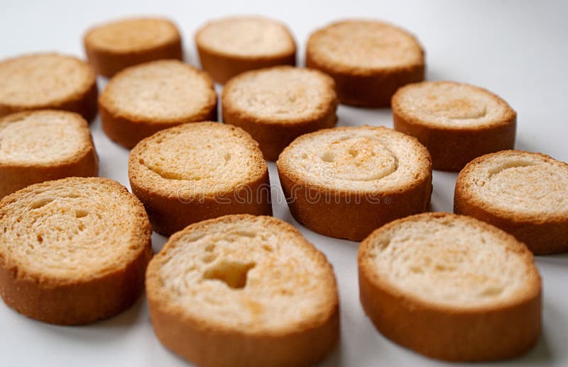Pieces of Dried White Bread Stock Image Image of golden, heap 180373569