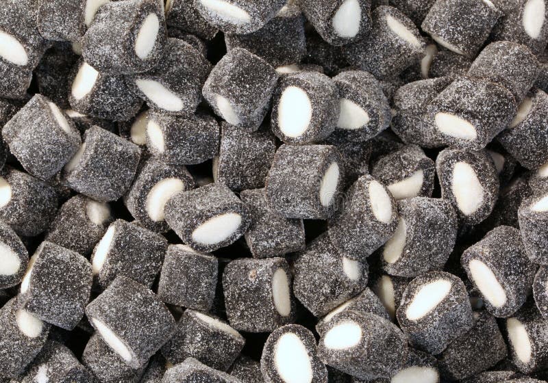 Sweet Licorice Pieces Filled with Strawberry Taste Stock Photo Image
