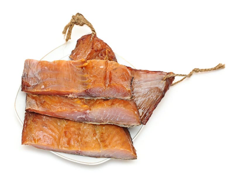 Pieces smoked fish