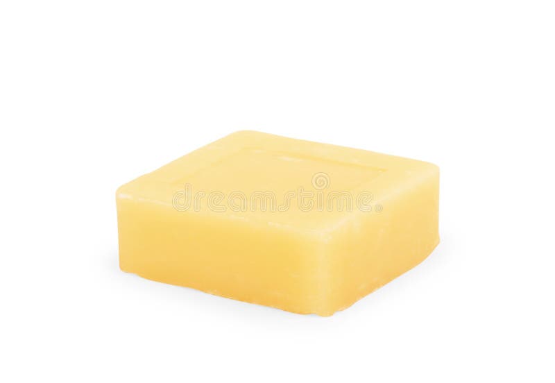 Pieces of soap isolated on white background stock photography