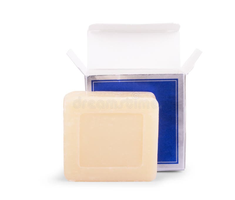 Pieces of soap isolated on white background stock image