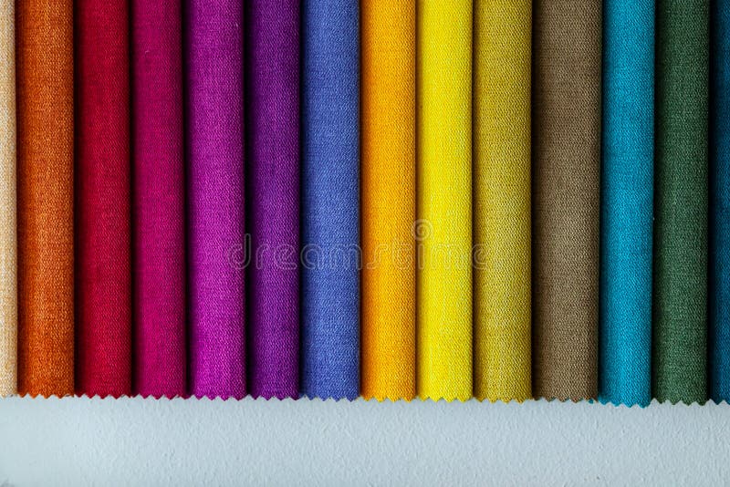Pieces of Textile Material for Interior Trim and Furniture Making for