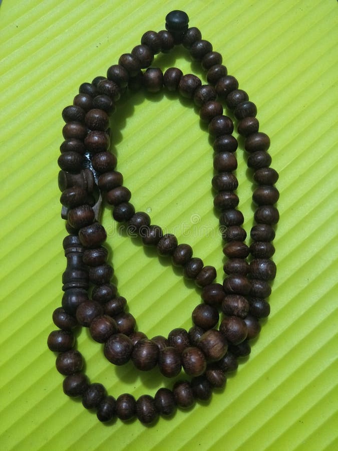 99 Pieces of Wooden Prayer Beads Stock Photo Image of chain, crochet