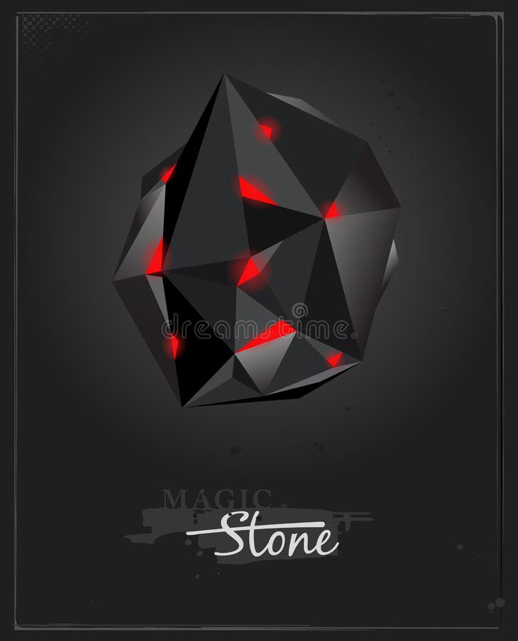 Piedra mágica stock de ilustración