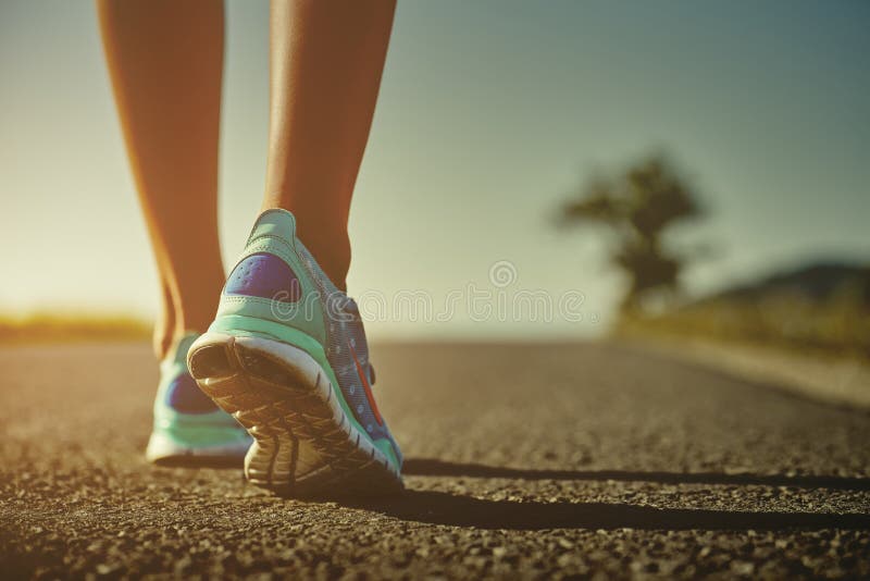 Pieds et chaussures de coureur photos libres de droits Pieds et chaussures de coureur photos libres de droits