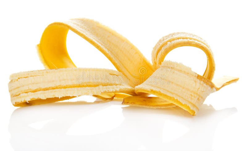 Piel del plátano comido fotografía de archivo Piel del plátano comido fotografía de archivo
