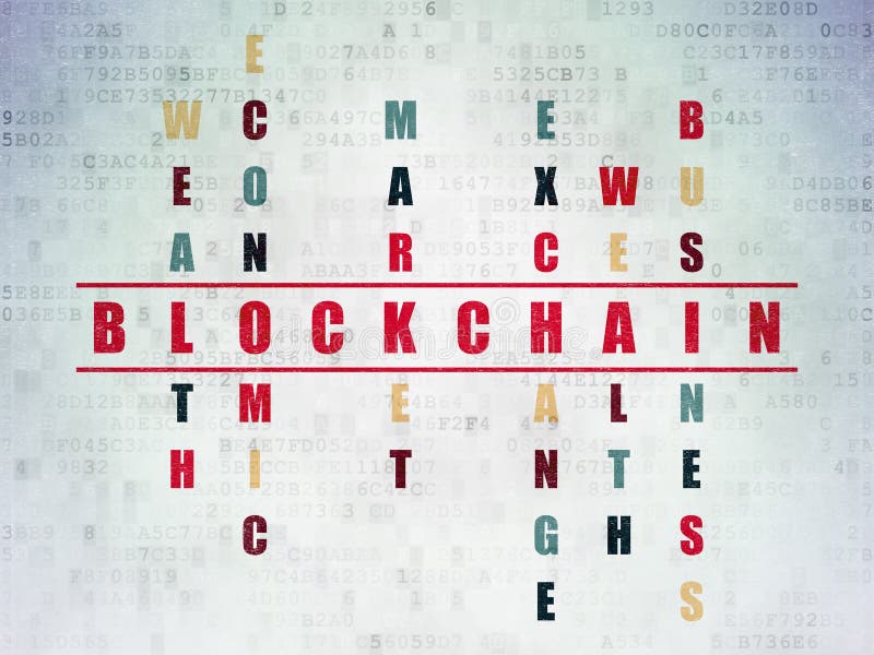 Pieniądze pojęcie: słowo Blockchain w Crossword łamigłówce zdjęcie stock Pieniądze pojęcie: słowo Blockchain w Crossword łamigłówce zdjęcie stock
