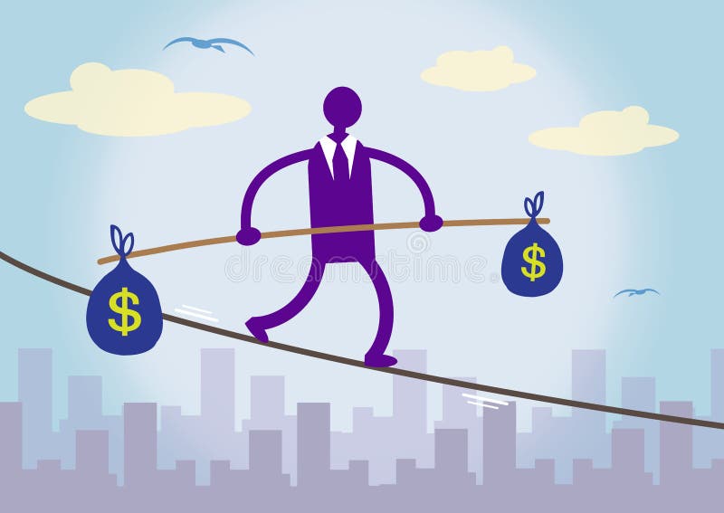 Pieniężny Balansuje dolar ilustracji Pieniężny Balansuje dolar ilustracji