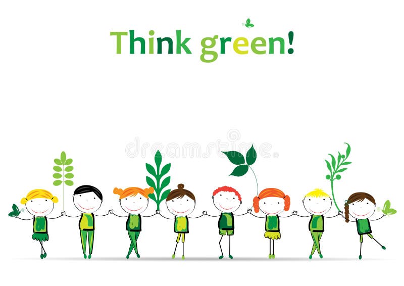 Piense el verde libre illustration Piense el verde libre illustration