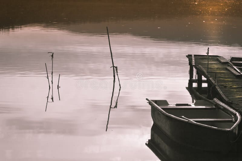 Pier, boat and water