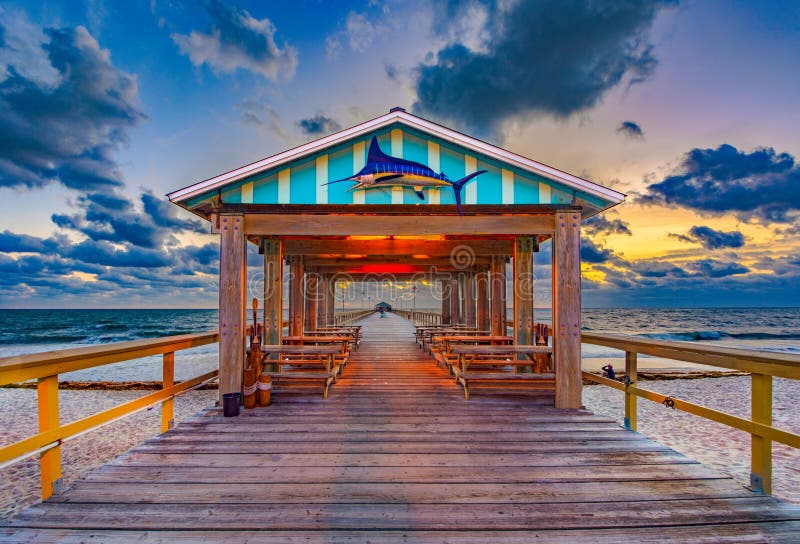 Pier in Fort Lauderdale, Florida, USA stock image