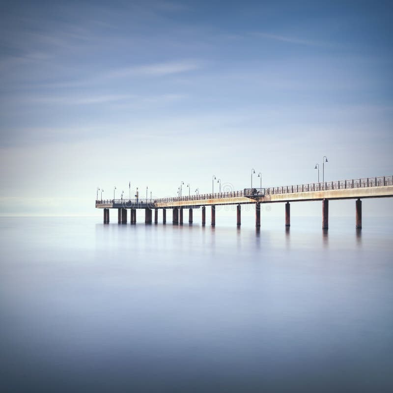 Pier or Jetty and Sea in Marina Di Pietrasanta. Versilia Tuscany Italy ...