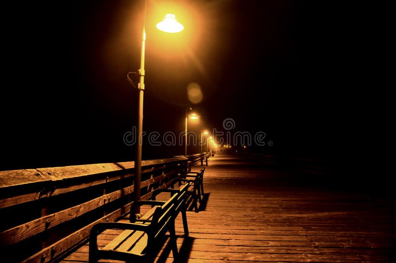 Pier at night