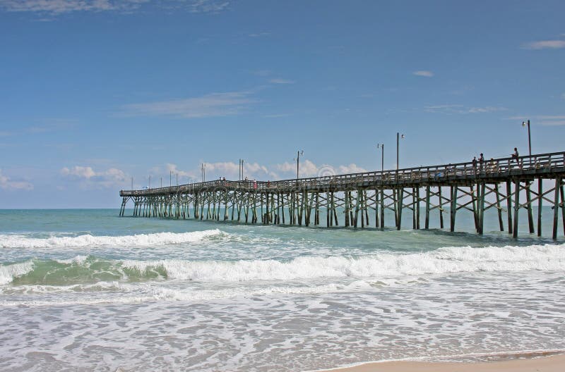 A fishing pier on Topsail Island, North Carolina. A fishing pier on Topsail Island, North Carolina