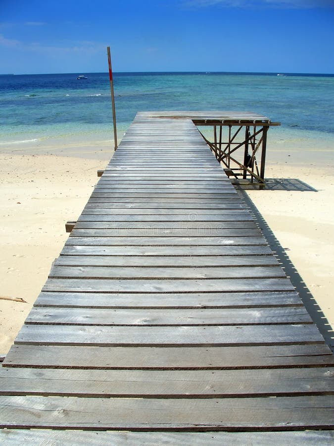 Pier in Sipadan island, Sabah, Malaysia