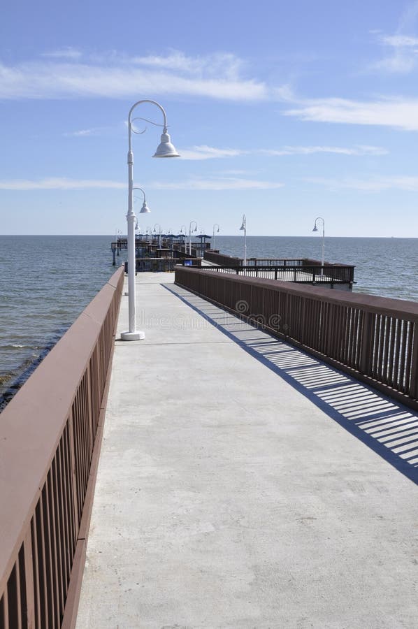 Pier in Waveland, Mississippi Stock Photo Image of wharf, wood 17015318