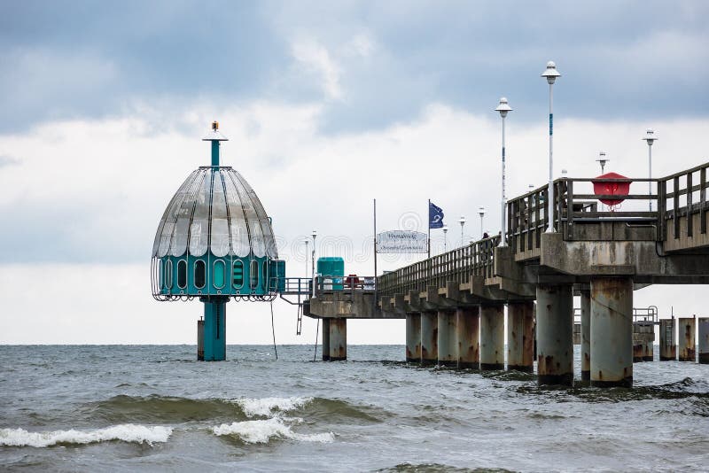 The Pier in Zinnowitz on the Island Usedom Stock Image Image of