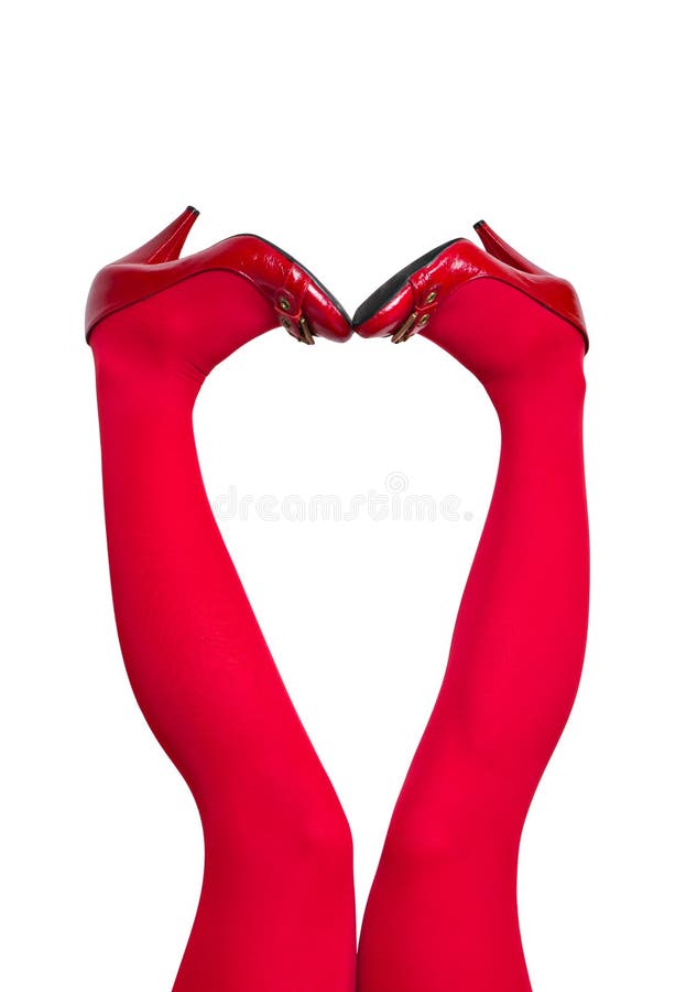 Medias rojas imagen de archivo. Imagen de piernas, belleza - 22261319