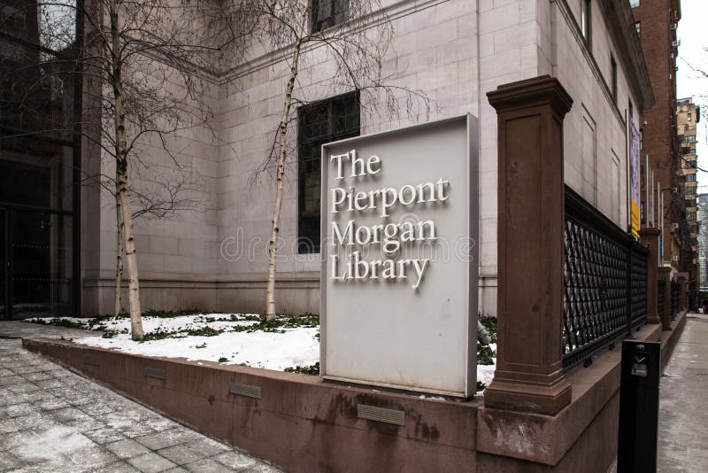 Pierpont Morgan Library Museum NYC Foto editorial - Imagen de escena