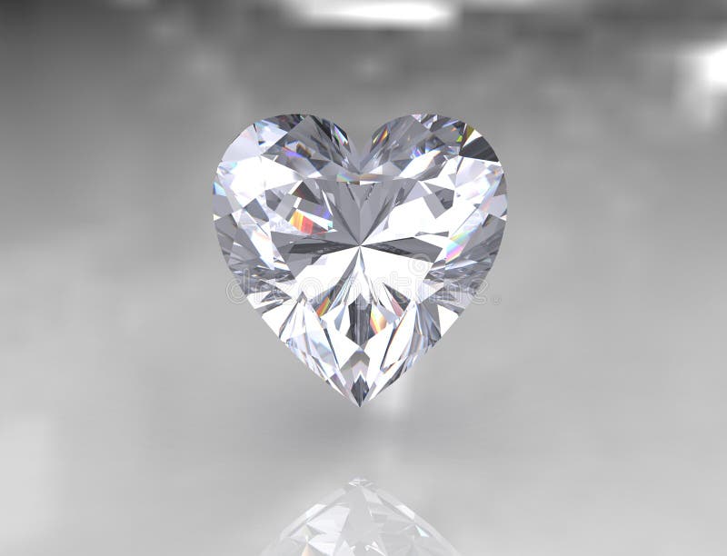 Pierre blanche brillante de diamant de forme de coeur illustration de vecteur Pierre blanche brillante de diamant de forme de coeur illustration de vecteur