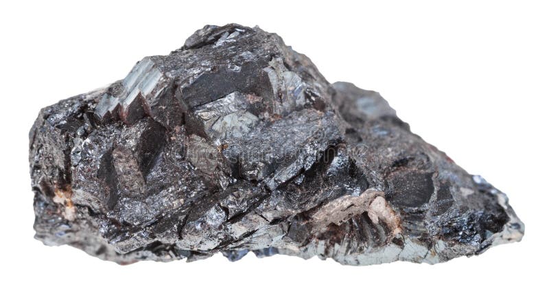 Pierre crue de minerai de fer d'hématite d'isolement images stock Pierre crue de minerai de fer d'hématite d'isolement images stock