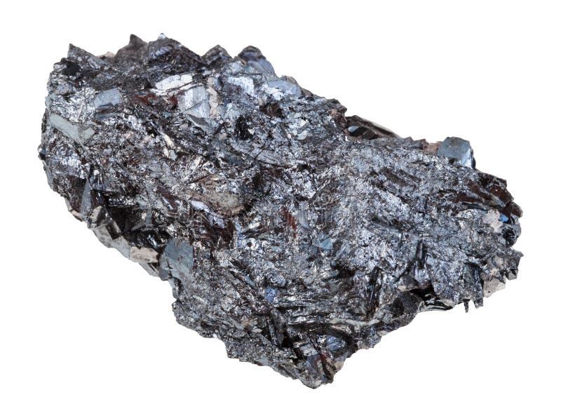 Pierre naturelle de minerai de fer d'hématite d'isolement images libres de droits Pierre naturelle de minerai de fer d'hématite d'isolement images libres de droits