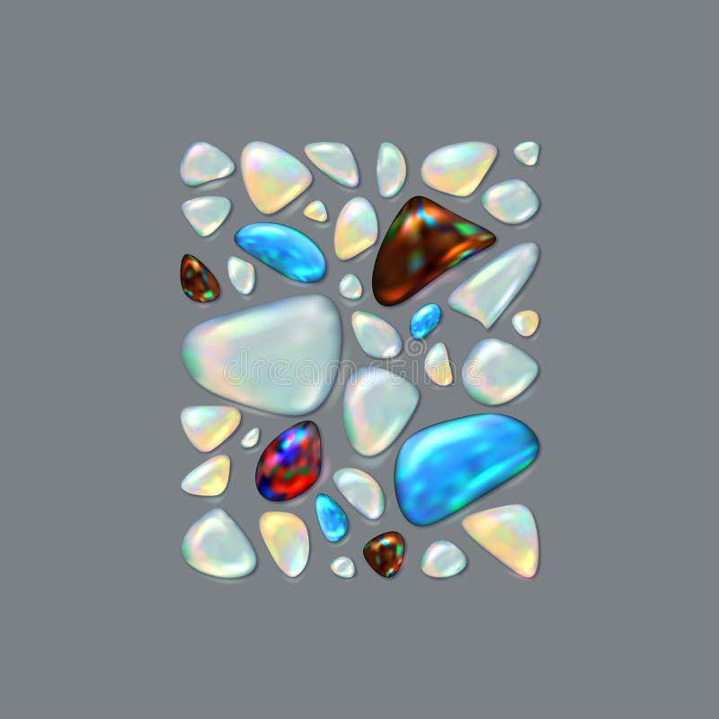 Pierres gemmes réalistes de photo Opale, turquoise, Sardonyx, adulaire, Moonstone illustration de vecteur Pierres gemmes réalistes de photo Opale, turquoise, Sardonyx, adulaire, Moonstone illustration de vecteur