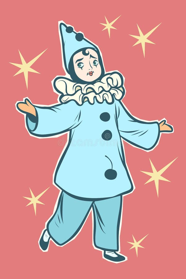 Pierrota akcyjny charakter pantomimy i commedia dell arte royalty ilustracja Pierrota akcyjny charakter pantomimy i commedia dell arte royalty ilustracja