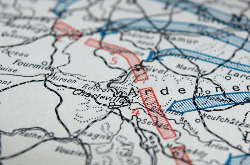 Pierwszy wojny światowa mapa zdjęcia royalty free Pierwszy wojny światowa mapa zdjęcia royalty free