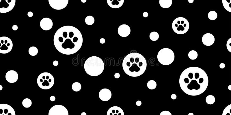 Pies paw bez szwów — pole z wektorem śladów — kropka po fokach, ikona buldoga, karykatura z bliznami, pojedynczy powtarzający się. Pies paw bez szwów — widok z wektorem odcisków palców — kropka po fokach buldog, karykatura z bliznami — pojedyncze powtarzanie kafelków tapety na tle — wygląd modelki