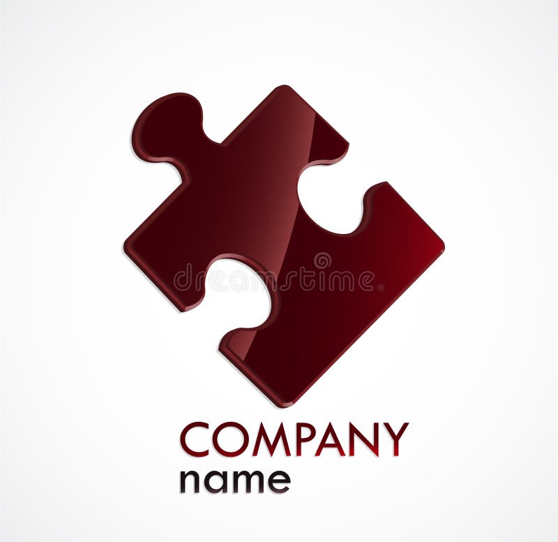 Piesă elegantă pentru puzzle 3d royalty free illustration
