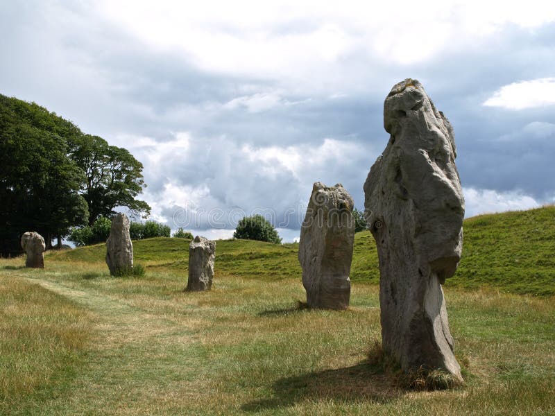 Pietre diritte di Avebury fotografie stock libere da diritti Pietre diritte di Avebury fotografie stock libere da diritti