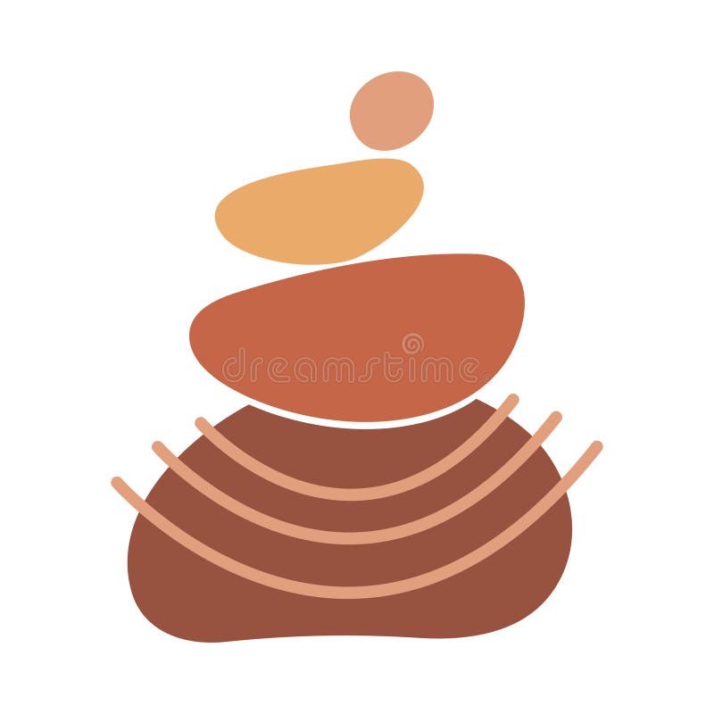 Pietre echilibrate sintetice și abstracte royalty free illustration
