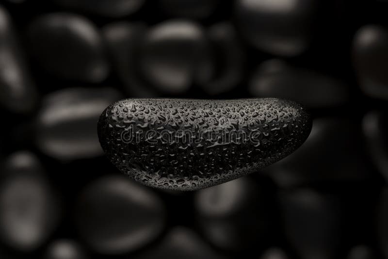 Pietre naturali nere ricoperte da gocce di pioggia che mostrano trame e forme formate. Pietre naturali nere ricoperte da gocce di pioggia che mostrano trame e schemi formati dalla natura