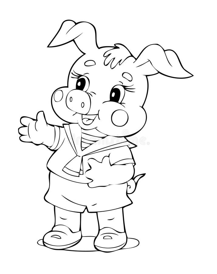 Download Pig stock vector. Illustration of adorable, image, amusing - 11884287