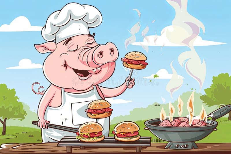 Grilling a pig online