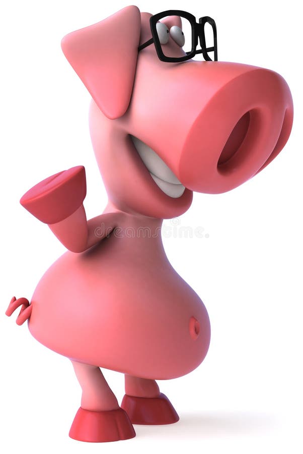 Pig and glasses stock illustration. Illustration of agriculture - 30627263