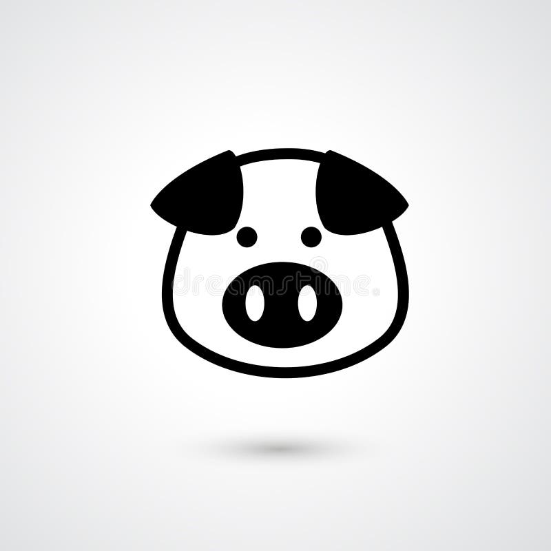 Pig Head Icon Vector Stock Vector Illustration Of Emblem 109806833