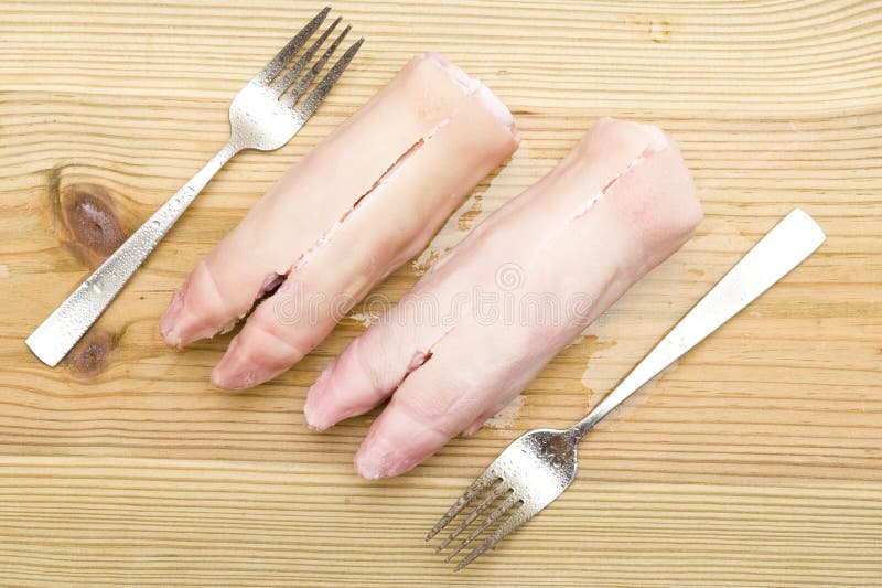 Pig hoof stock image. Image of meat, board, cooking, pork 15657643